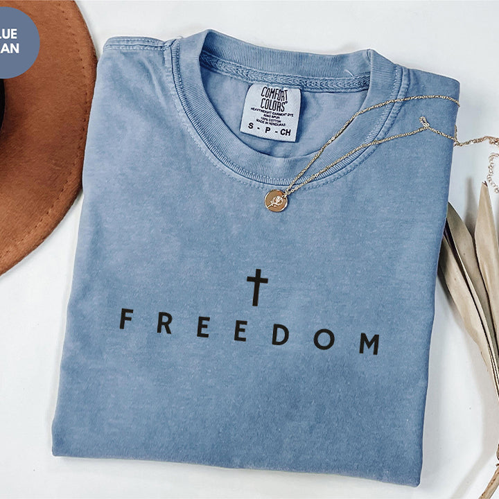 Freedom Shirt, Charlie Kirk Shirt, Christian Shirt Comfort Colors, Christian Merch, Jesus Shirt, Minimalist Christian Gift Teen, Christian Apparel